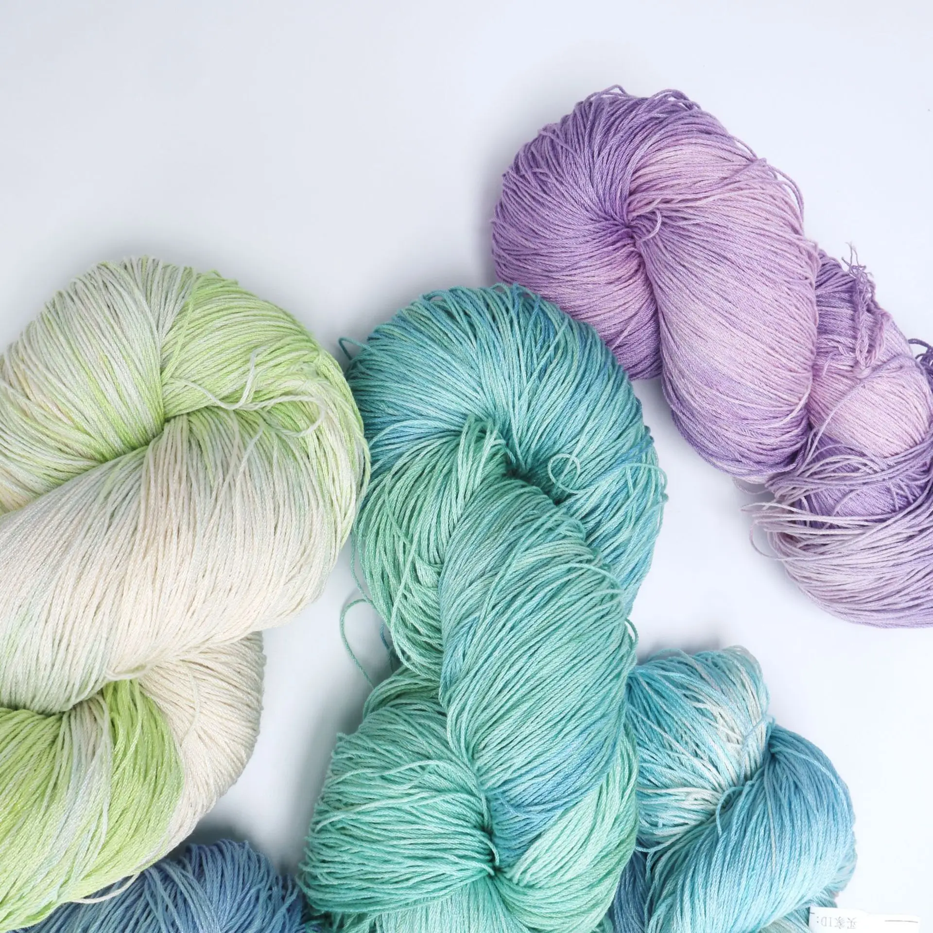 

300 г простая в использовании льняная пряжа ручной работы из тенселя, детский свитер, пряжа для вязания крючком, долговечность, шарф с радужным сегментом, линия для вязания крючком