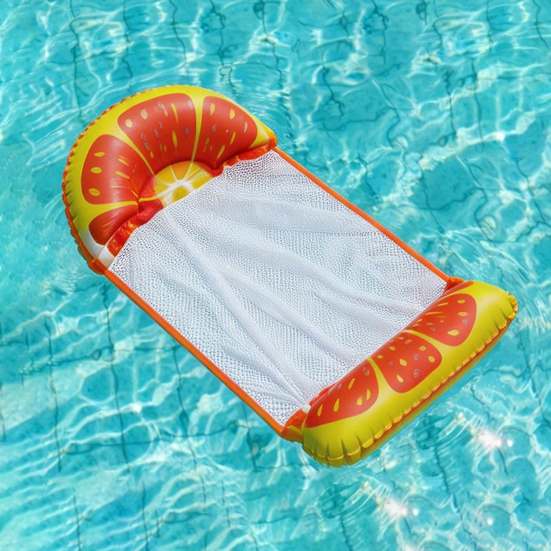Faltbare schwimmende Frucht-Hängematte, aufblasbarer Wasserliegestuhl, Sommer-Schwimmbad-Wasserhängematte