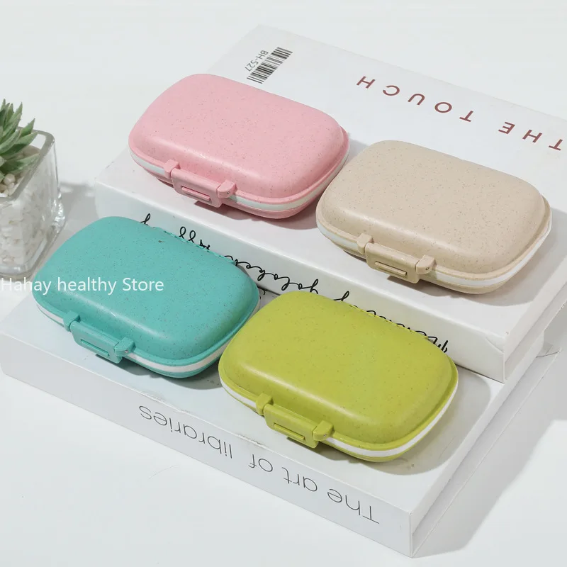 Mini Portable Pills Organizer Case 8 Grids Pill Box Tablet Storage Container Weekly Medicine Pill\'s Box Pill Case Drug Dispense