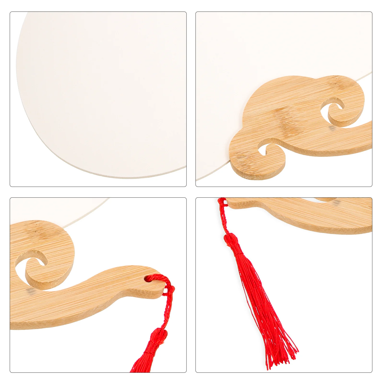 

2pcs Blank Graffiti Fans Kids Diy Painting Thicken Hand Fan Decorative Craft Wedding Banquet Concert Homemade Art Tassels