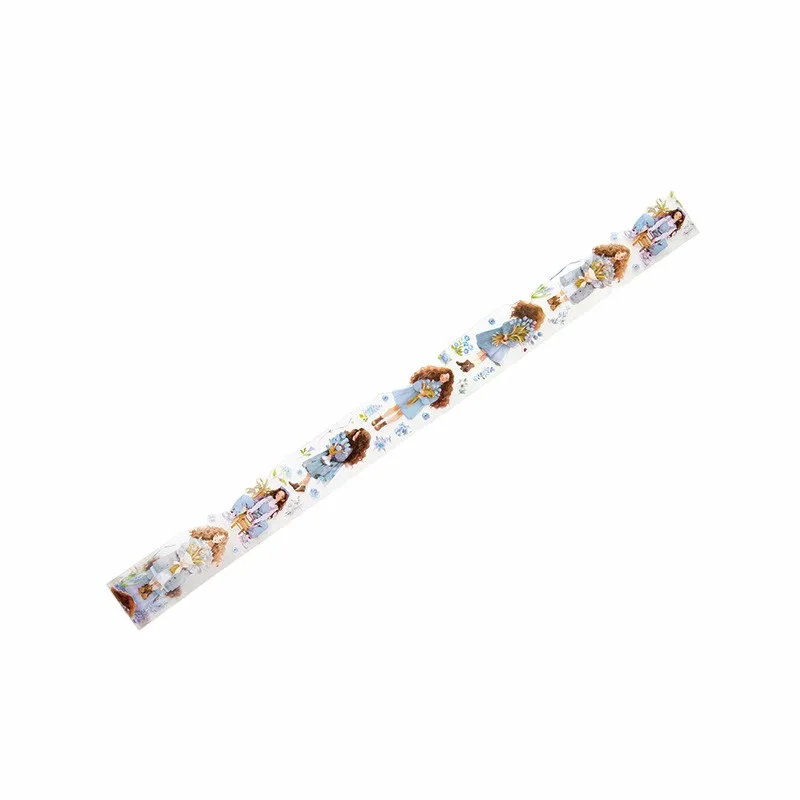 37.5mm * 200cm kız tutan çiçek serisi Kawaii karakter evcil hayvan bandı yaratıcı DIY dergisi kolaj dekor kırtasiye