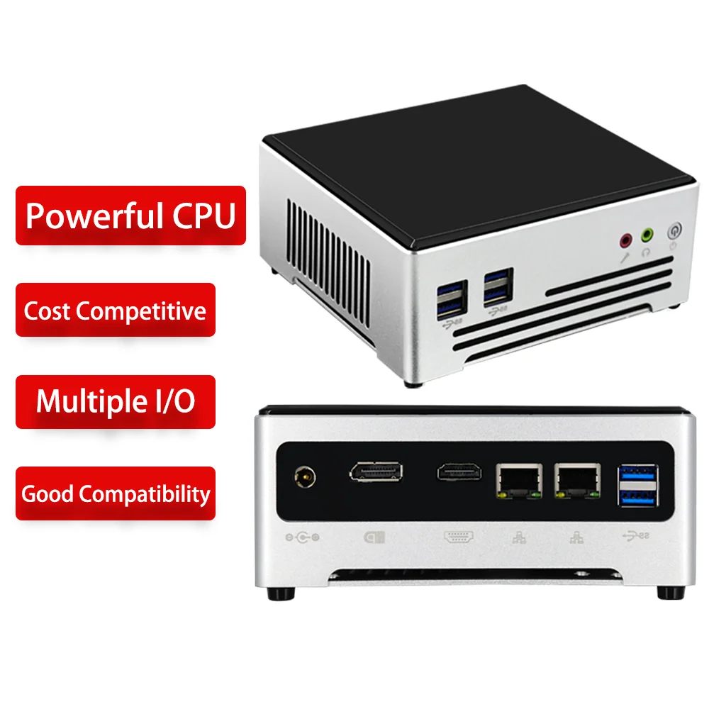 Mini office computer GK3pro mini pcs N5105  8GB M.2 SATA 128GB\/256GB Support 4K 60Hz Dual HD-MI LAN Mini PC for Business