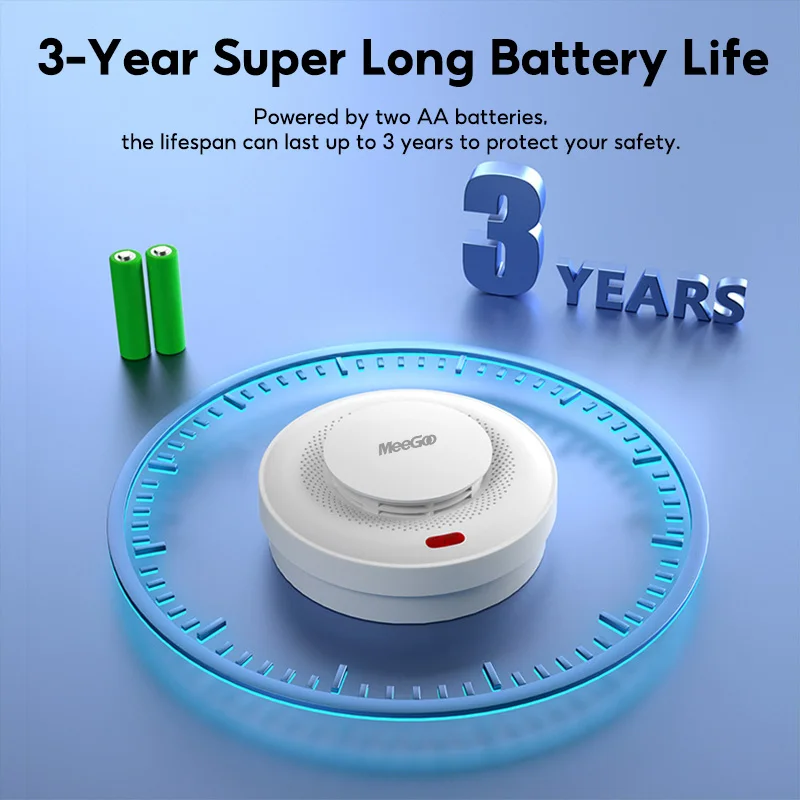 MeeGoo Tuya Smart WiFi Rauch Sensor Feuer Schutz Rauchmelder 85dB Sound Security System Feuerwehr Smartlife APP Steuerung