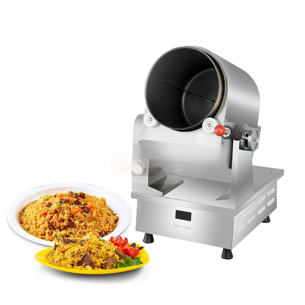 220V 5Kw Commercial Electric Intelligent Automatic Stir Frying Machine Automatic Cooking Machine Gas Auto Cooking Stir Fryer