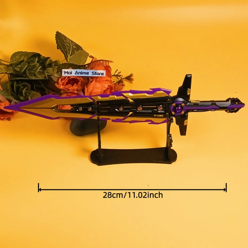 11.2 بوصة لعبة Valorant كاتانا معدن حقيقي كاتانا الساموراي صابر الصلب النينجا شفرة سكين أنيمي تأثيري الدعامة السيف لعبة غير حادة هدية #4