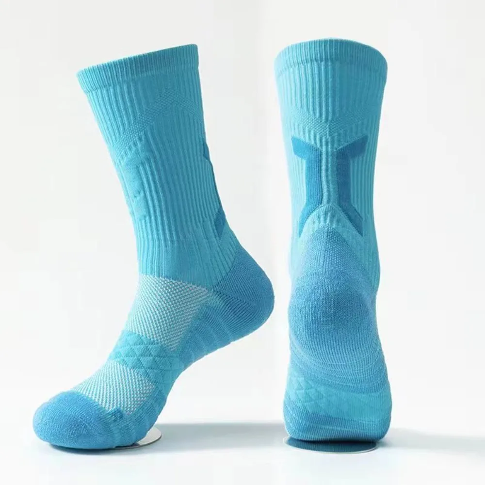 

1Pair New Breathable Sports Socks Towel Quick Drying Pressure Sock Bottom Basketball Socks Men Women