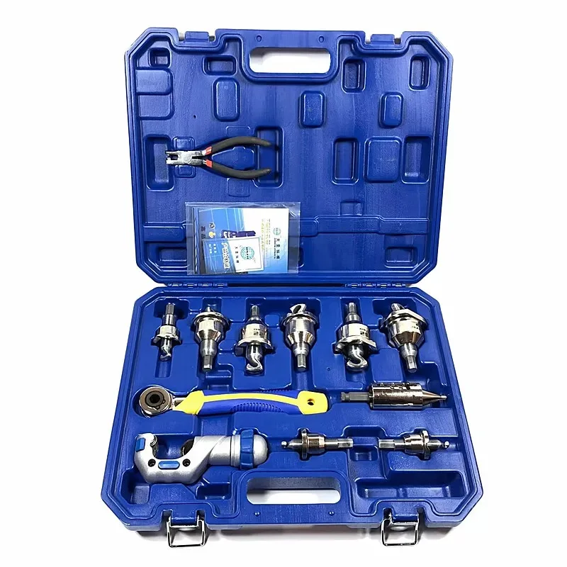 

T800 Copper Tube T-hole Puller Reducer Welding Hard Copper Material Durable Refrigeration Tool Portable10-32mm Tee-extractor Set