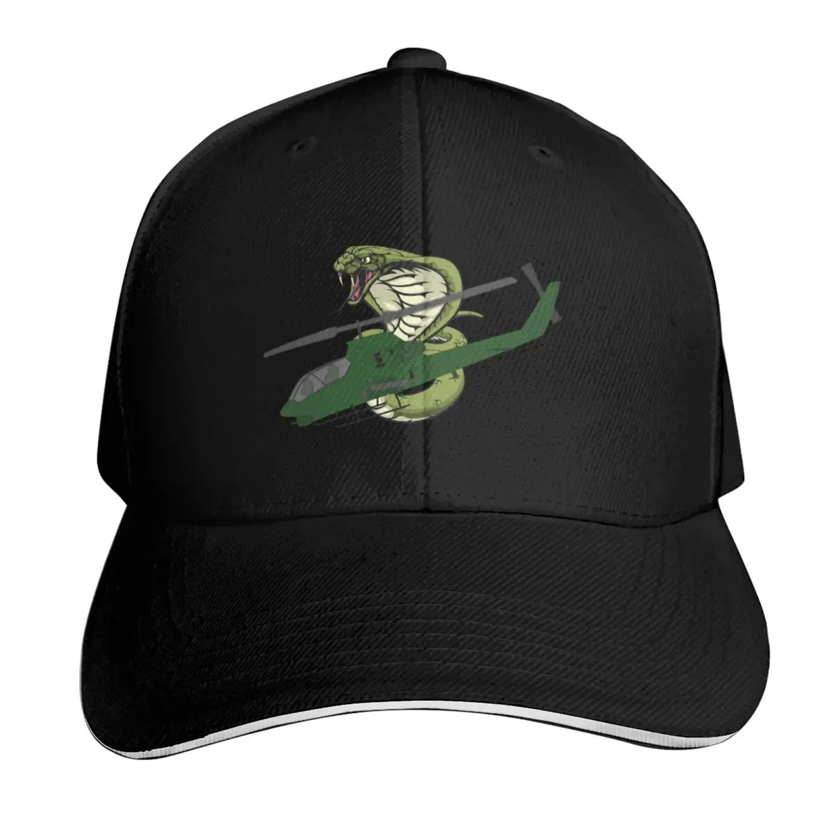 AH-1G Cobra Helicopter Snake Gunship Baseball Cap Curved Brim Classic Fit Low Profile Unstructured Unisex for Men Women