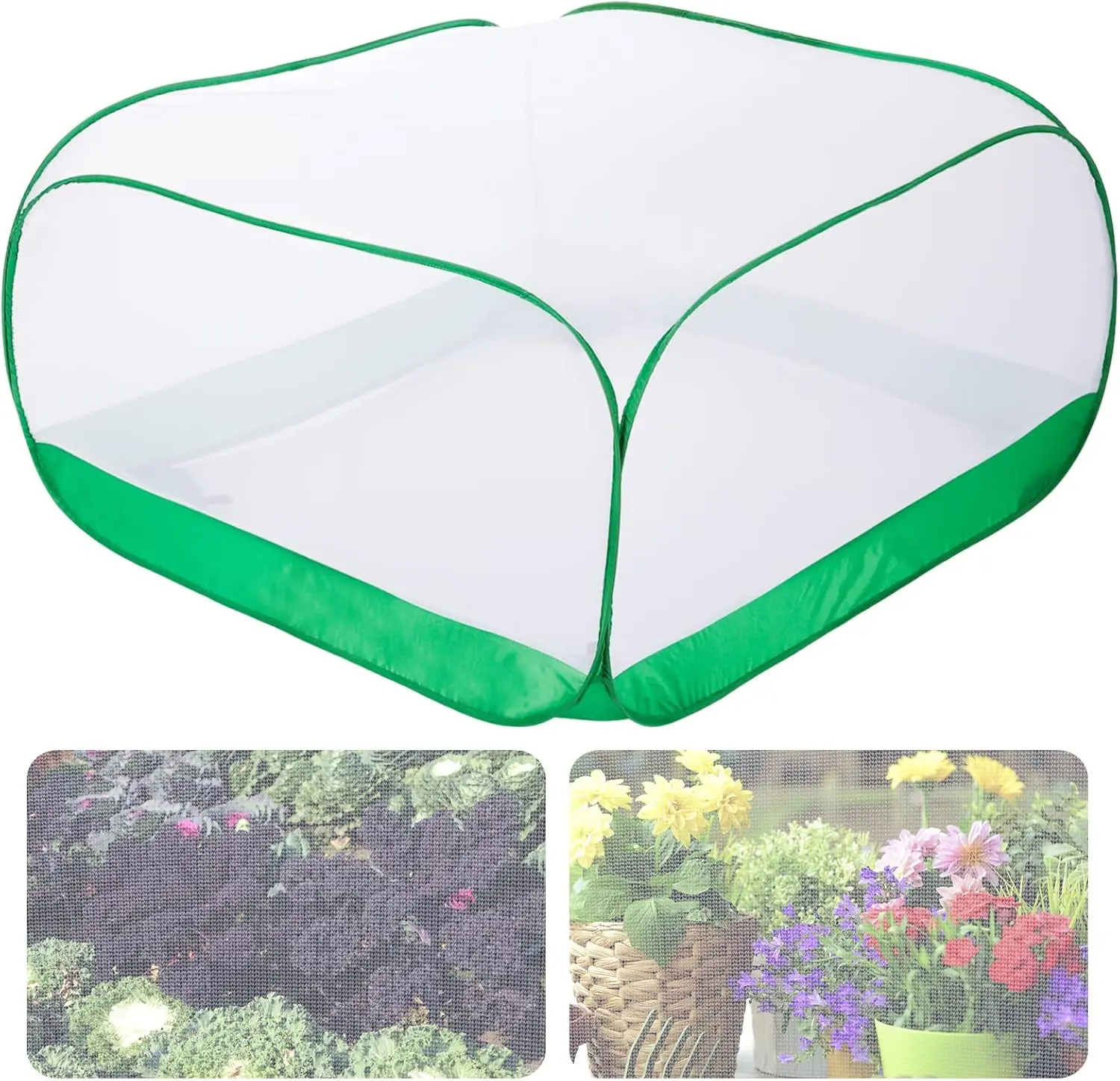 

Upgraded Garden Netting - 4 × 4 × 2 Ft Plant Covers Net For Square Raised Garden Bed, Ultra Fine Garden Mesh Netting Protection