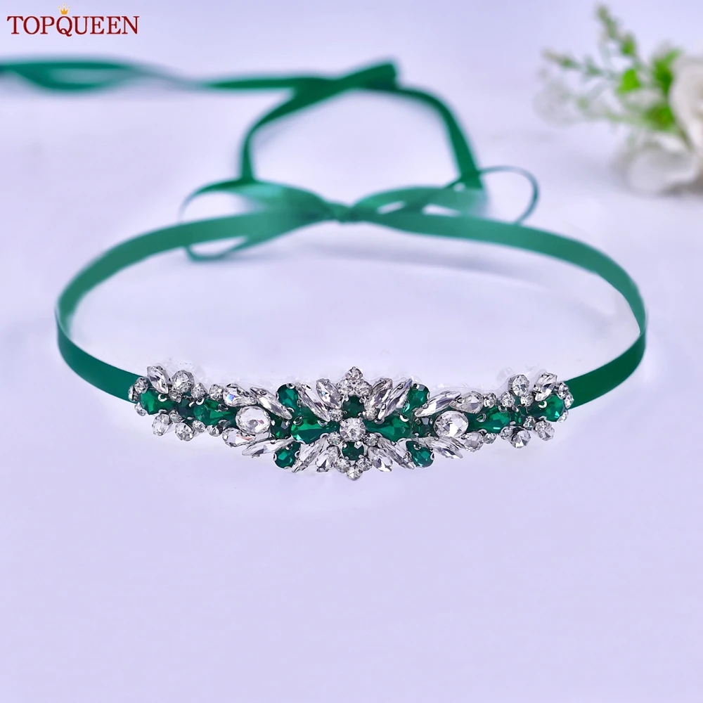 TOPCLS EEN-Ceinture Fine avec Appliques Strass pour Patients, Fournitures de Mariage Faites à la Main, Accessoires de Décoration de Robe de Soirée, Nouveau Design, S160