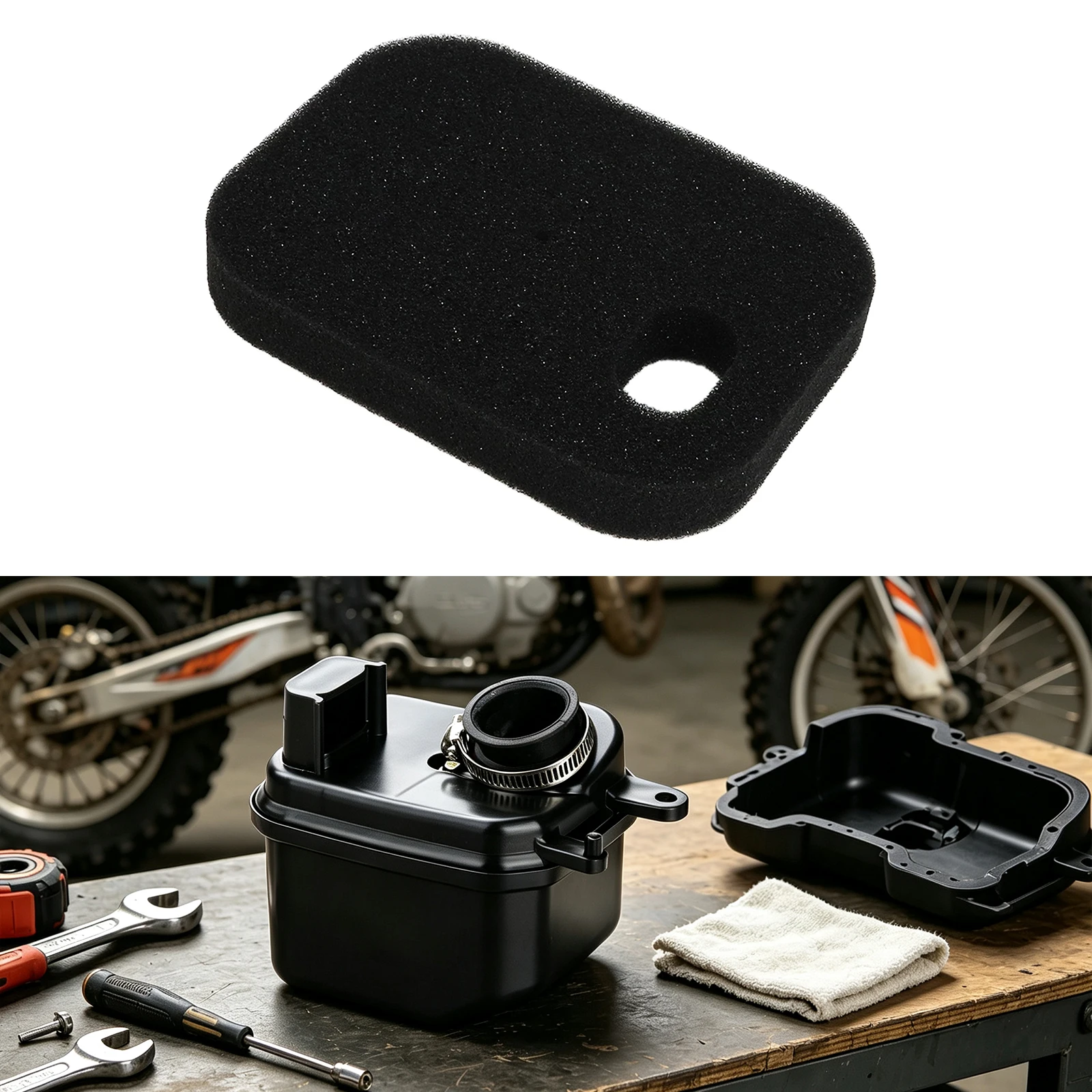 2 Stück Schaumstoff-Luftfilterreiniger für Yamaha PW50 PW 50 PEEWEE Dirt Bike Kinderfahrrad 4X4-14451-00-00 – Detail 4