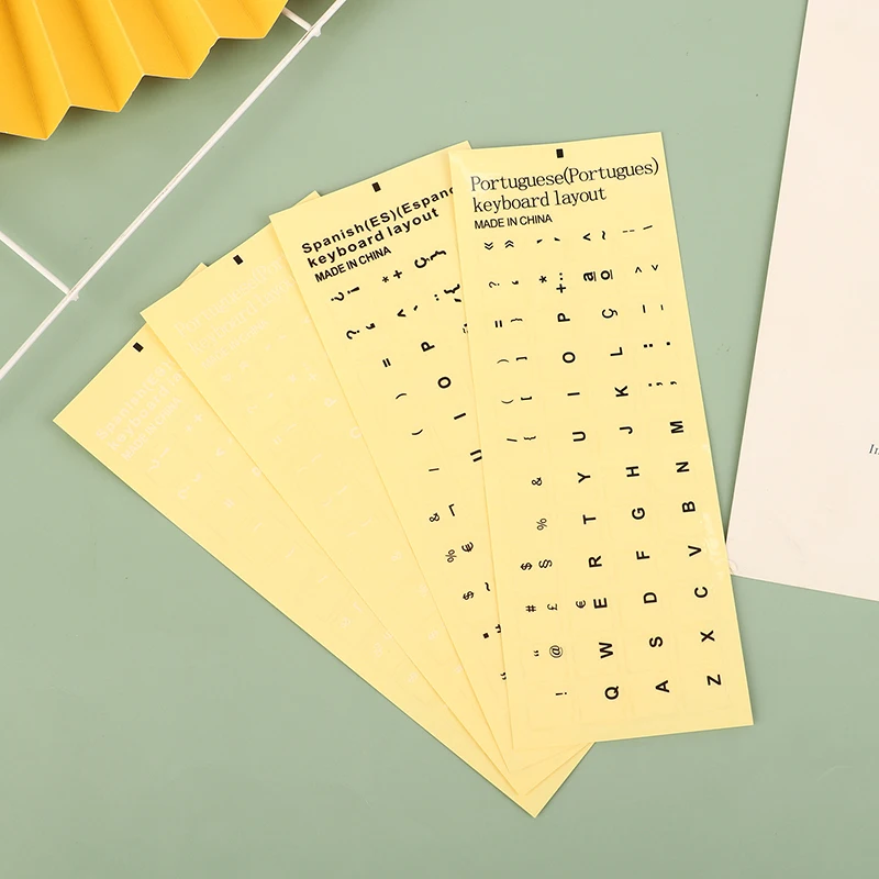 1 Vel Standaard Spaans Portugees Taal Transparant Toetsenbord Stickers Lay-Out Knop Alfabet Voor Pc Laptop Accessoires
