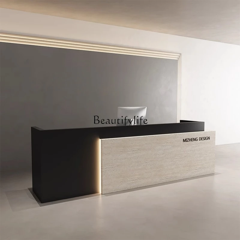 

yj32 Simple beauty salon checkout page clothing barber shop table paint yoga studio company reception desk