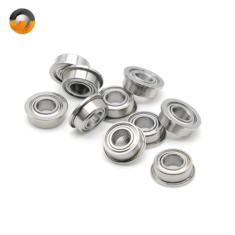 

10Pcs Miniature Flanged Bearing MF105ZZ 5*10*4 mm LF-1050ZZ ABEC-7 Flange Deep Groove Ball Bearings