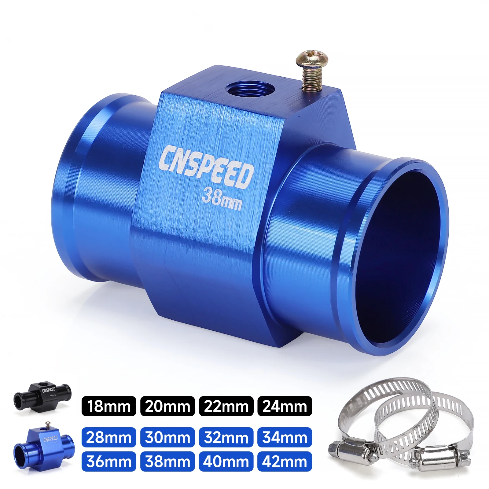 18/20/22/24mm Hose Adapter Water Temp Gauge Radiator Temperature Water Temp Joint Pipe Sensor 40mm 38mm 36mm 34mm 32mm 30mm 28mm
