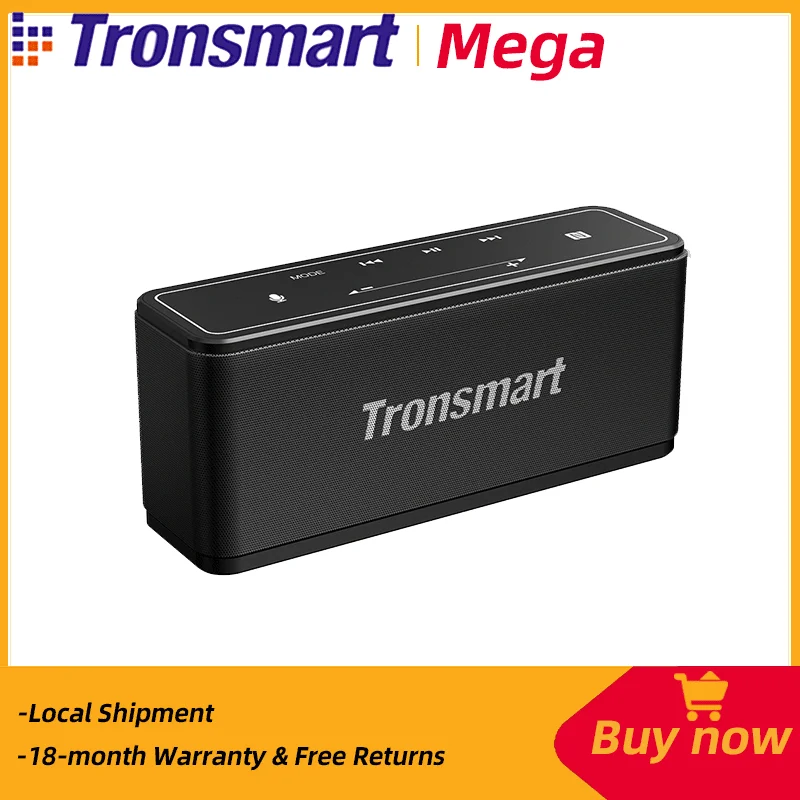 Tronsmart Mega Bluetooth Speaker 40W Poratble Speaker with Touch Control Soundbar, Voice Assistant, NFC, MicroSD for Camping