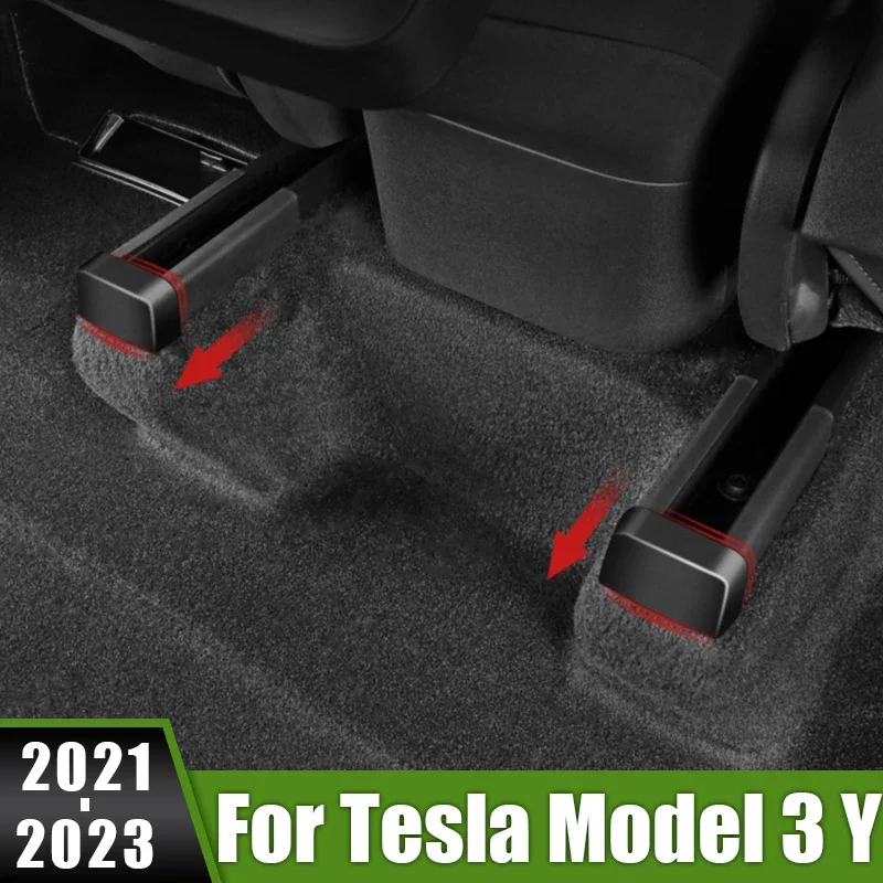 

For Tesla Model 3 Y 2021 2022 2023 Car Rear Seat Slide Rail Anti-Kick Plug Pulley Anti-Collision Anti-Kick Protective Cover Cap