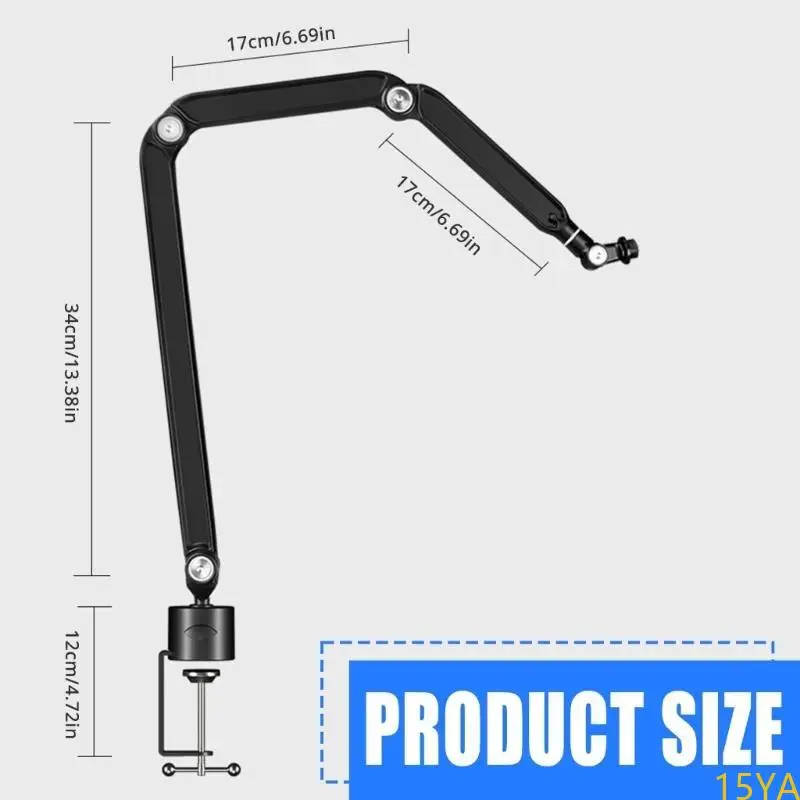 

15YA Sturdy Microphone Arm Stand with 360°Rotation and Universal Thread 3/8 and 5/8inch for Various Microphones