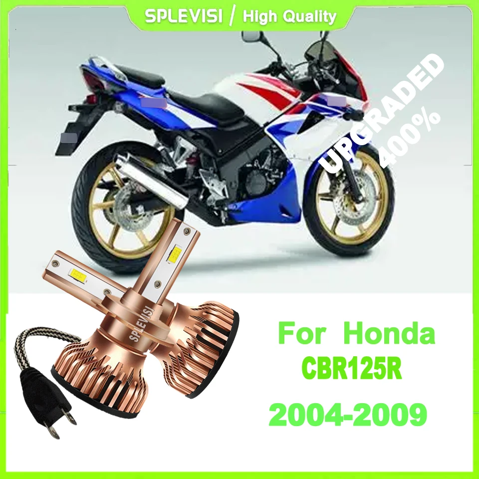 

12v 24v H7 LED 6000K White Motorcycle Headlight Bulbs - Durable Construction For Honda CBR125R 2004 2005 2006 2007 2008 2009