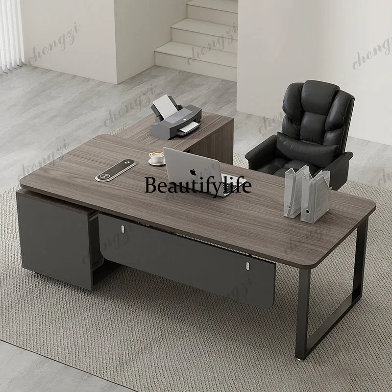 NQ52  Minimalist Drawer Office Desk Modern Computer Decoration Standing Office Desk Design Storage Meuble Bureau