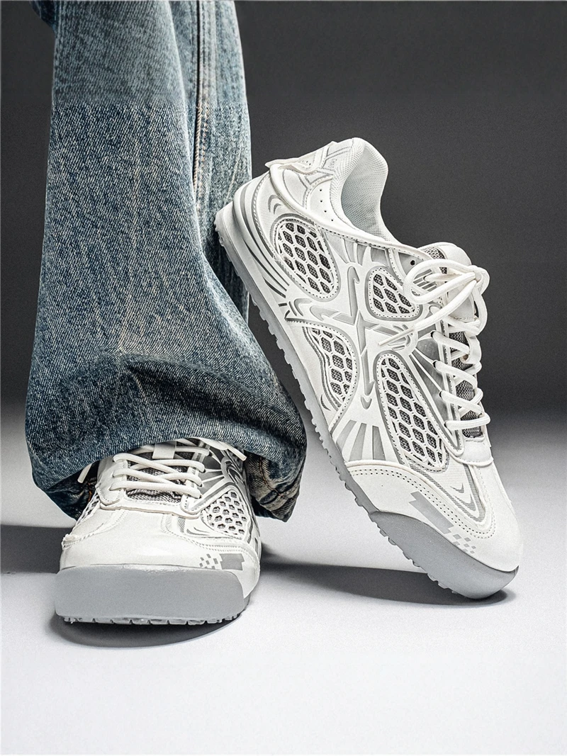 

Men's Summer Breathable Mesh Anti-Slip Deoxynucleotide Running Racing Sports Shoes Comfortable Casual Shoes with Heightening