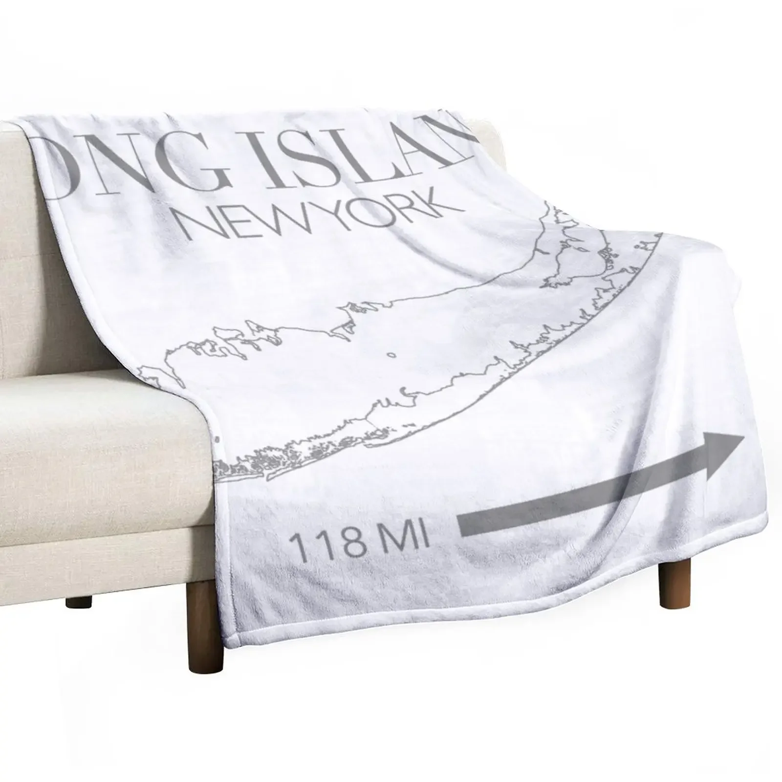 

Long Island Map Throw Blanket Sofa Throw Heavy decorative Blankets