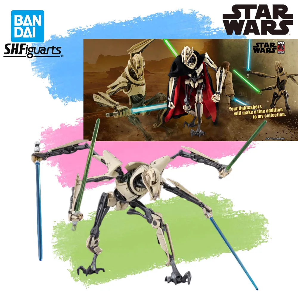 

In Stock Genuine BANDAI SHFiguarts Star Wars:Episode III Revenge of the Sith General Grievous Figure Anime Action Model Toy