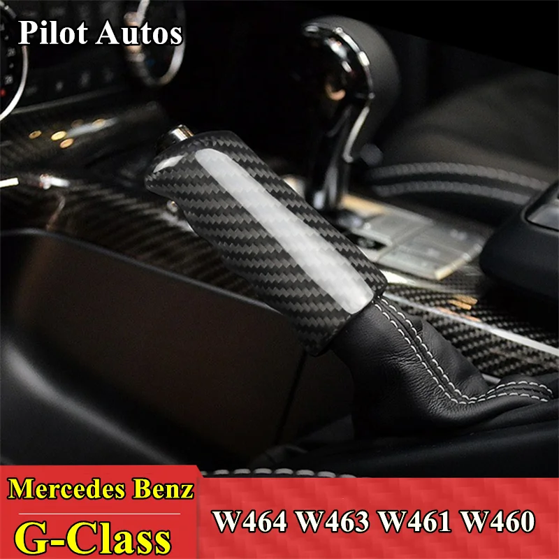 

Car Handbrake Grips Cover Real Carbon Fiber For Mercedes Benz G Class W464 W463 W464 W460