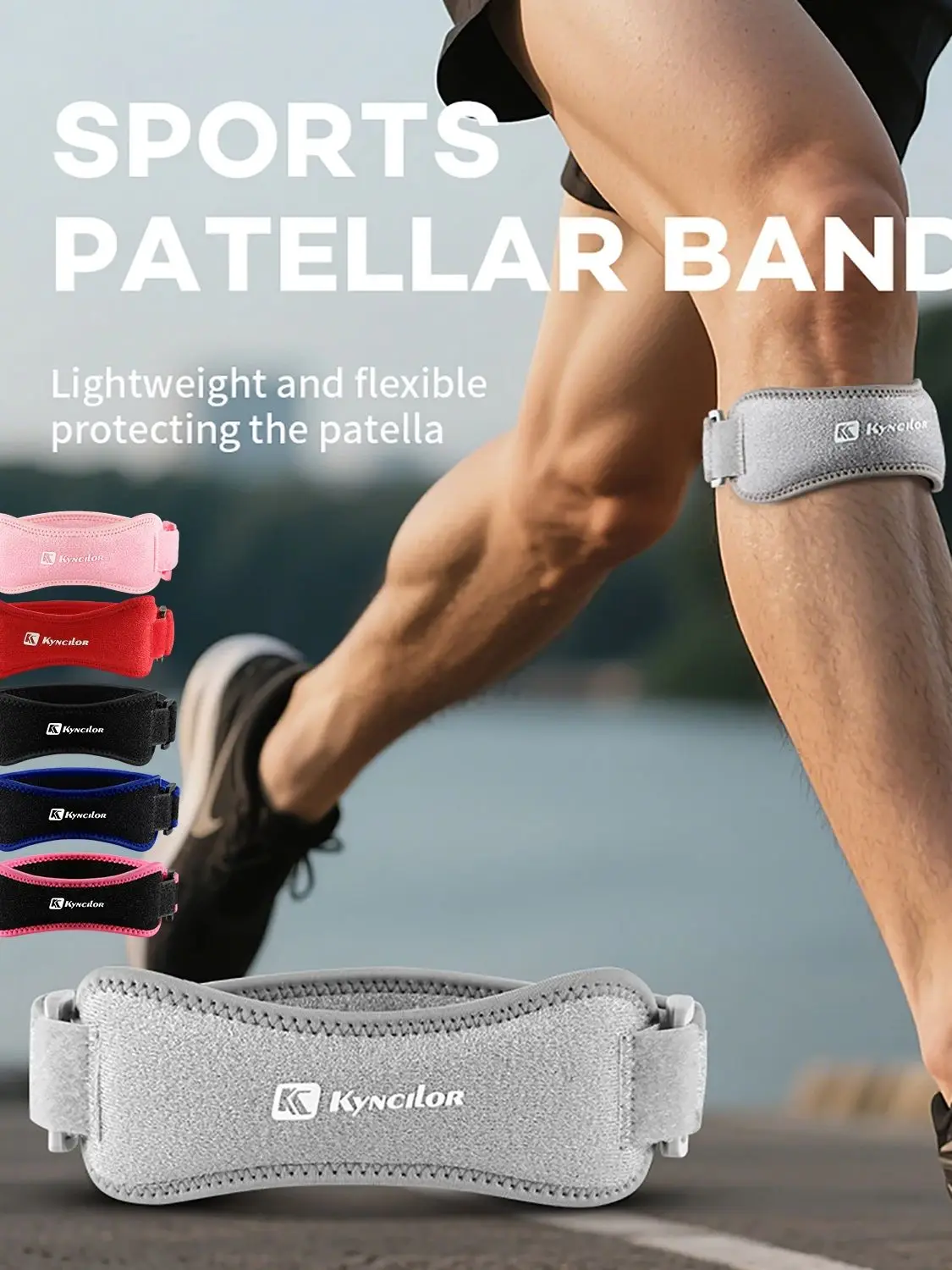 AliExpress 2PC Patella Kneecap Band Adjustable Silica Gel Knee Tendon Strap Protector Knee Pad Running Sports Cycling Gym Knee Support Pads