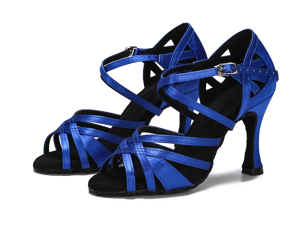 CINMIDY Seiden-Satin Tanzschuhe Ballroom High Heel Tanzschuhe für Mädchen und Frauen Latein Tanzschuhe Indoor Weiche Sohle Partyschuhe – Detail 17