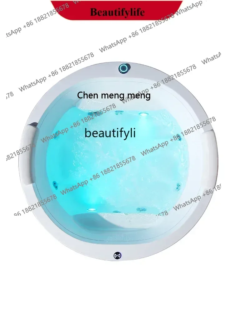 

X ss 8617 Acrylic Multifunctional Surf Jacuzzi Intelligent Constant Heating Round Waterfall Bath