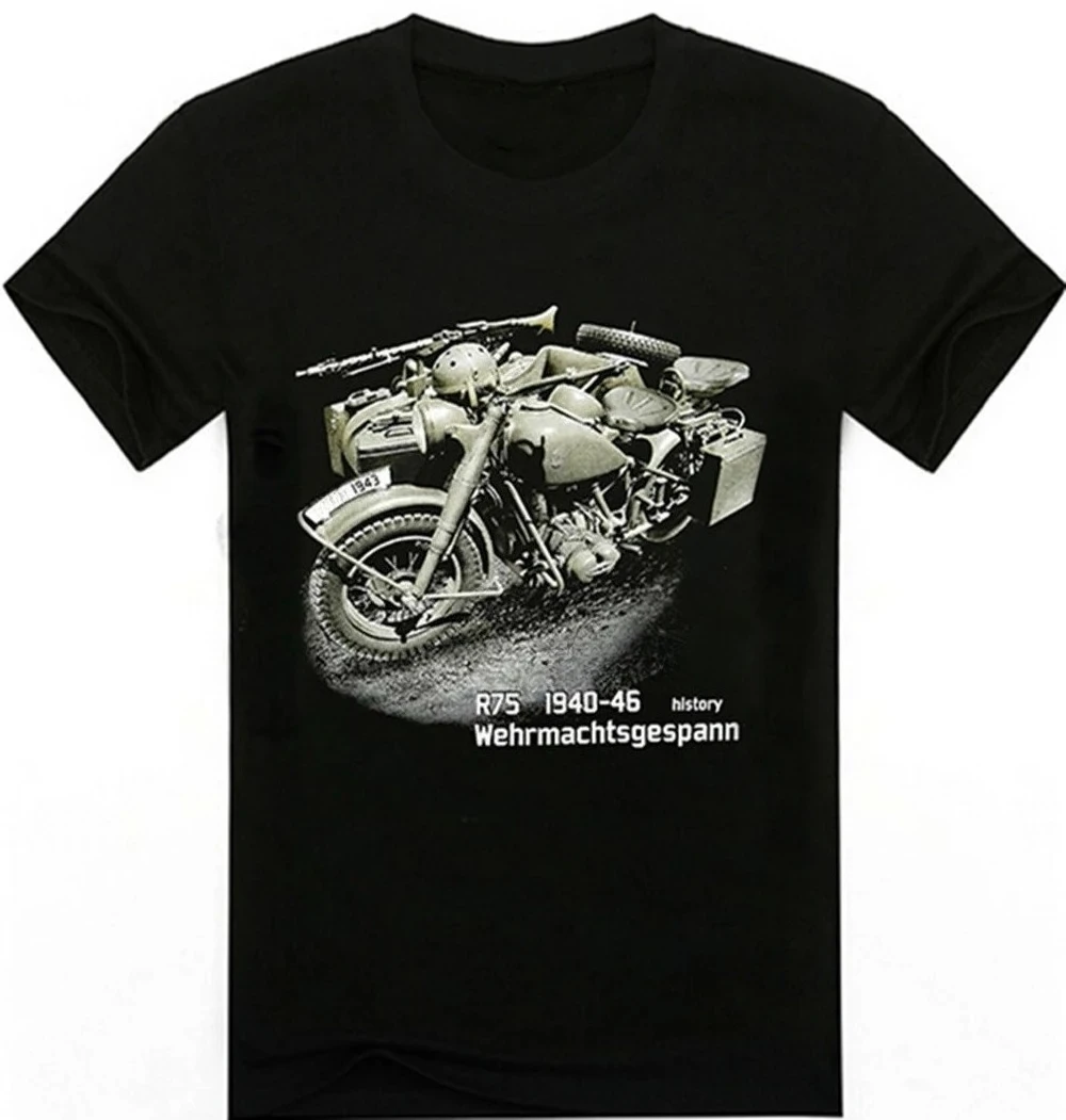 sgespann R75 Heavy Duty Motorcycle Side Car T Shirt. Short Sleeve 100% Cotton Casual T-shirt Loose Top Size S-3XL