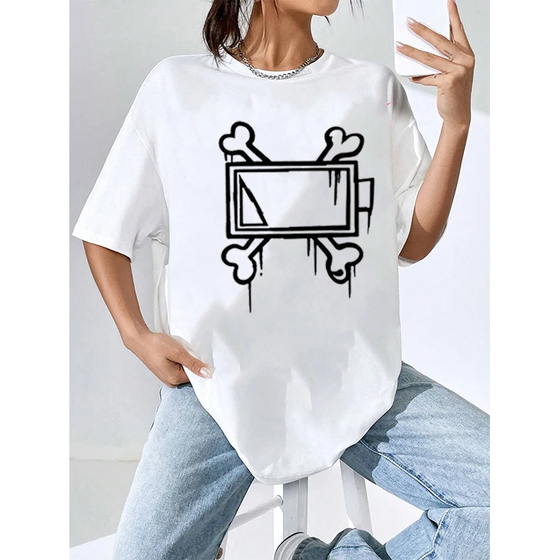 Anime MURDER DRONES Tshirt Women Men Casual Bone Graphic Cotton Tshirt Harajuku Oversize Short Sleeve Y2k Clothes Unisex Tee Top