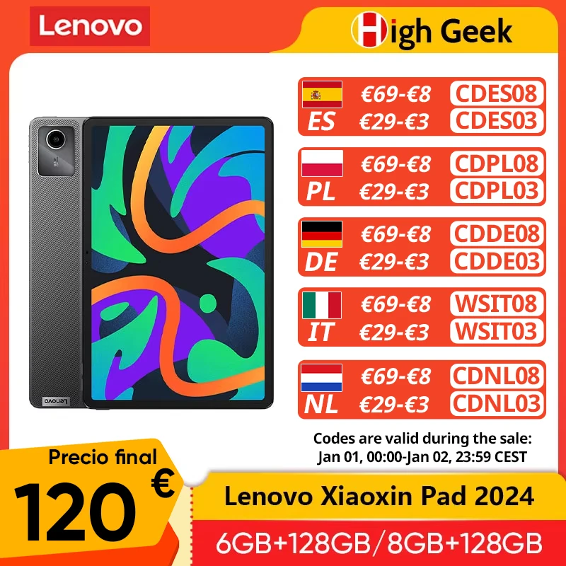 Gloabl ROM  Lenovo Xiaoxin Pad 2024 Tablet Qualcomm Snapdragon 685 8MP Camera 7040mAh Battery 11