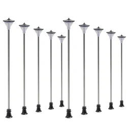 10pcs Model Railroad Train 1:100 Scale Lamp Posts Led Street Light Lamp Artificial Miniature Decoration Building Landscape