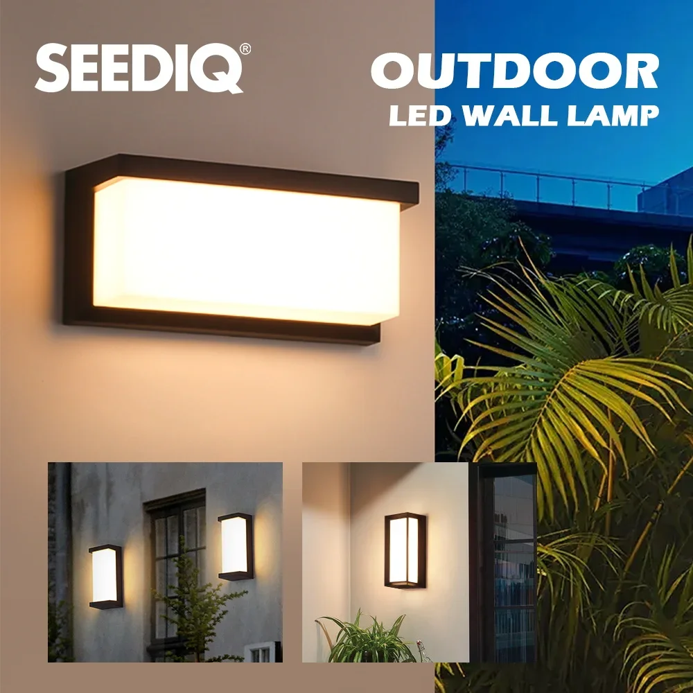 

Waterproof Outdoor Wall Light 24W Modern Exterior Wall Lamp AC90-260V Outside Facade Wall Lighting Street Porch Garden