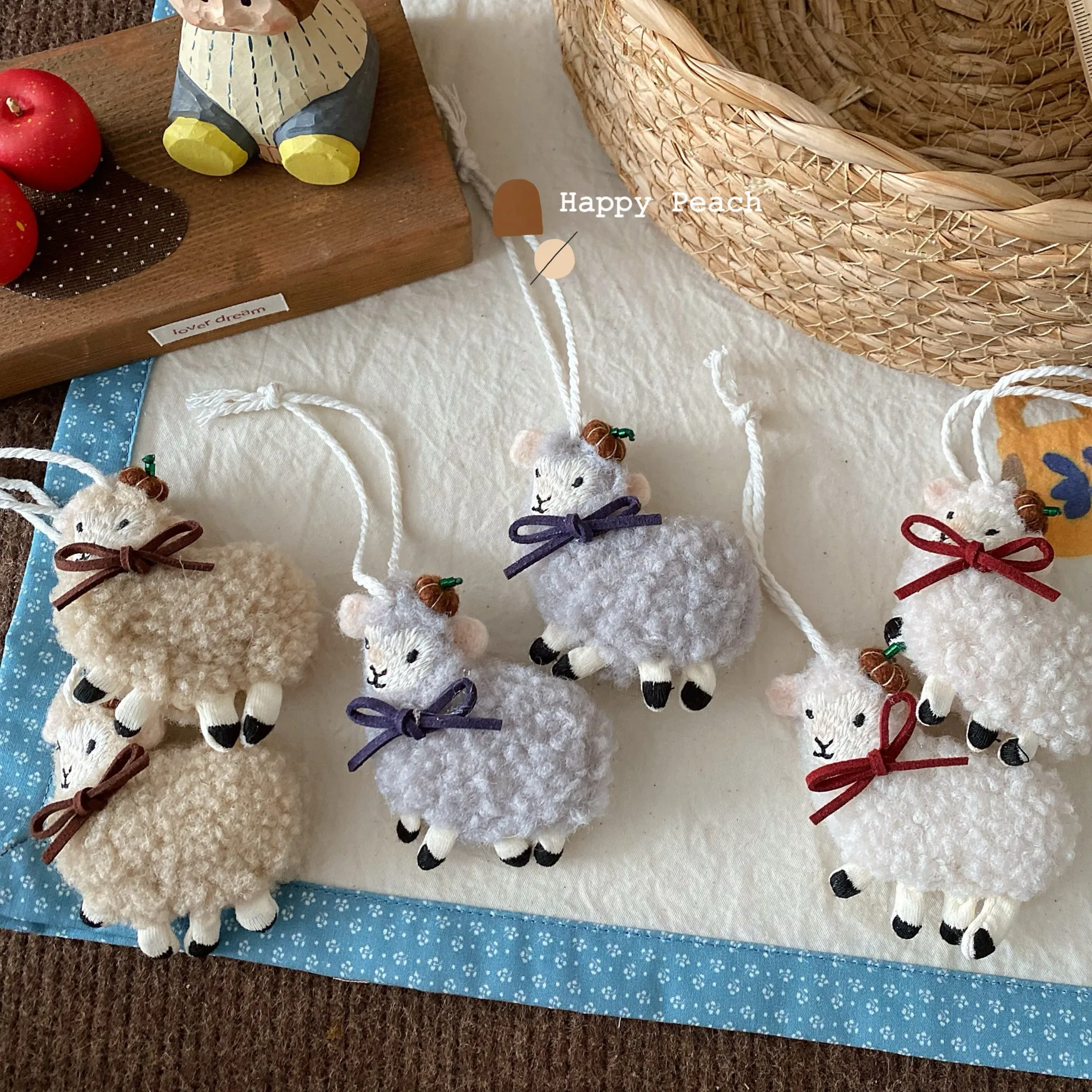 Soft Plush Lamb Cotton Thread Pendant Cartoon Bag-style Pendant Personalized Charm Accessory