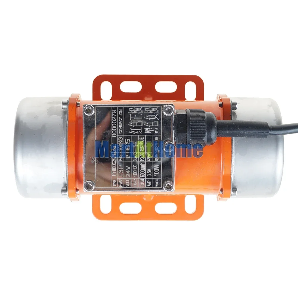 60W~100W 12V/24V Brushless DC Vibration Motor Force 60~100KG 5000RPM w/ Speed Regulator for Salt & Sand Spreaders