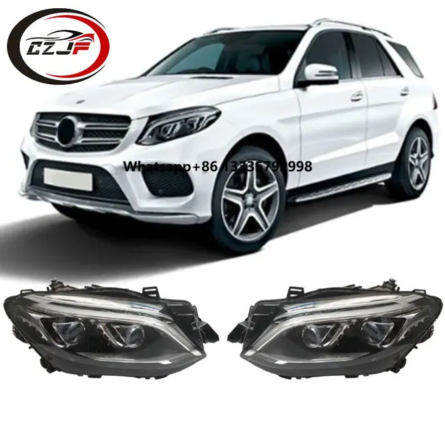 

CZJF New LED High Quality Head Lamp for Mercedes Benz GLE W166 2015 2016 2017 2018 2019 Yellow Car Lights 1669065103 1669065203