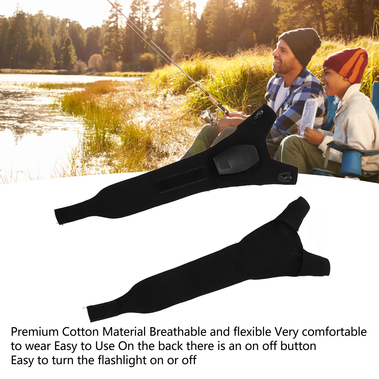 ZK30 Taschenlampen-Handschuhe, wiederaufladbar, atmungsaktiv, fingerlos, freihändig, LED-Licht-Handschuhe zum Angeln, Radfahren, 1 Paar Box-Typ – Detail 5