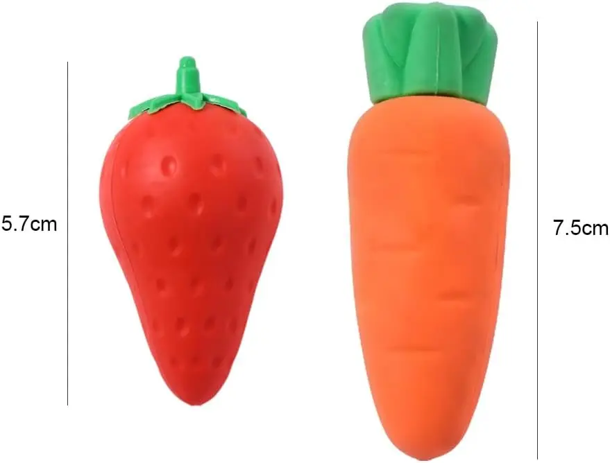 Big Fruit Shaped Erasers, Cute Erasers Students  Erasers School Office Supplies Writing Drawing Sketch Correction Erasers(Strawb