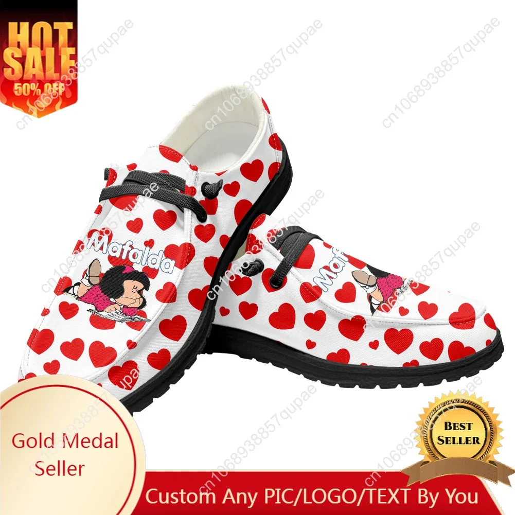 

Mafalda Casual Shoes Anime Cartoon Cute Flat Shoe Men Woman Breathable Outdoor Lightweight Footwear Couple Custom Made Shoe