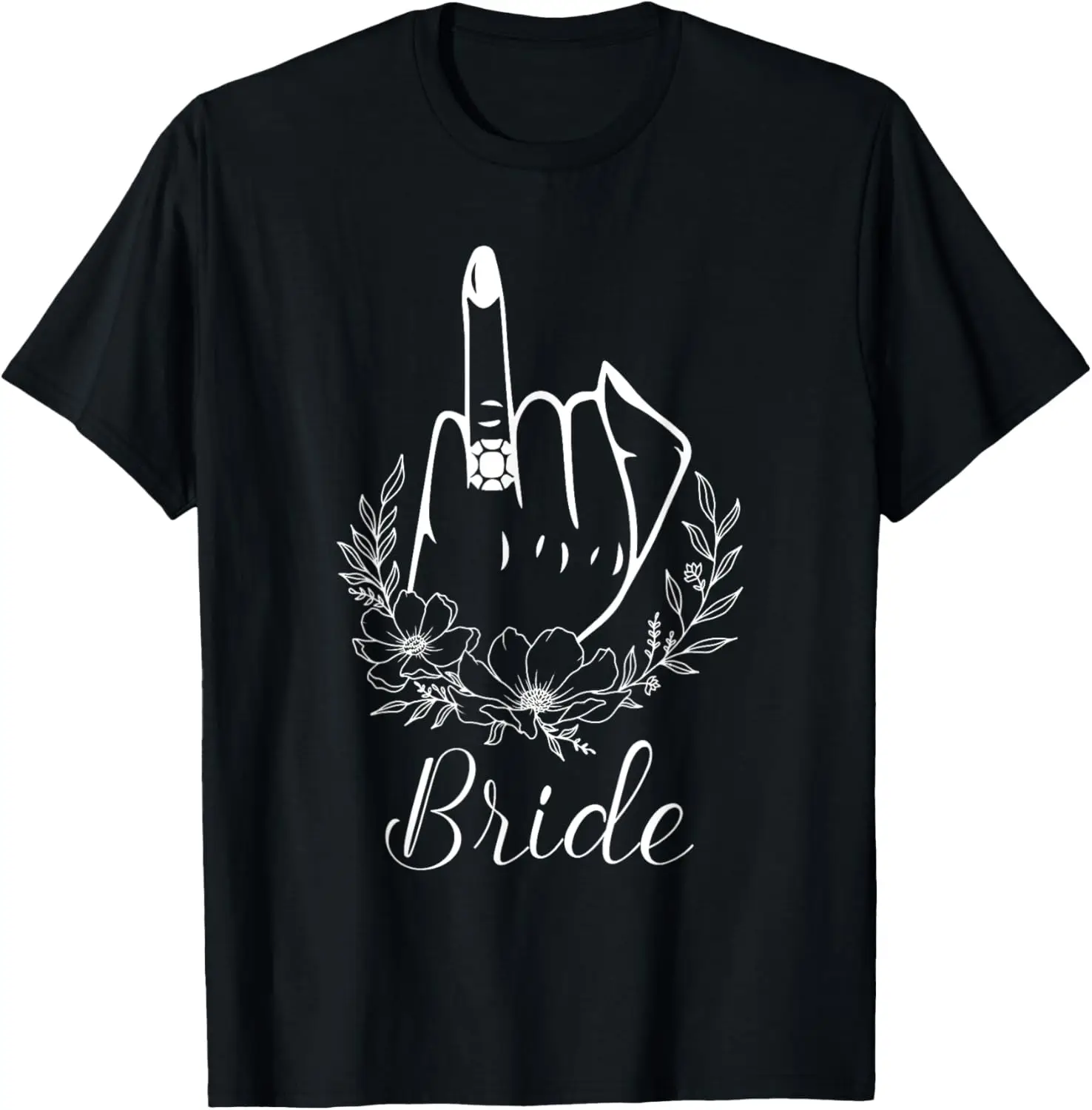 Funny Bride Ring Finger Cute Bachelorette Party T-Shirt