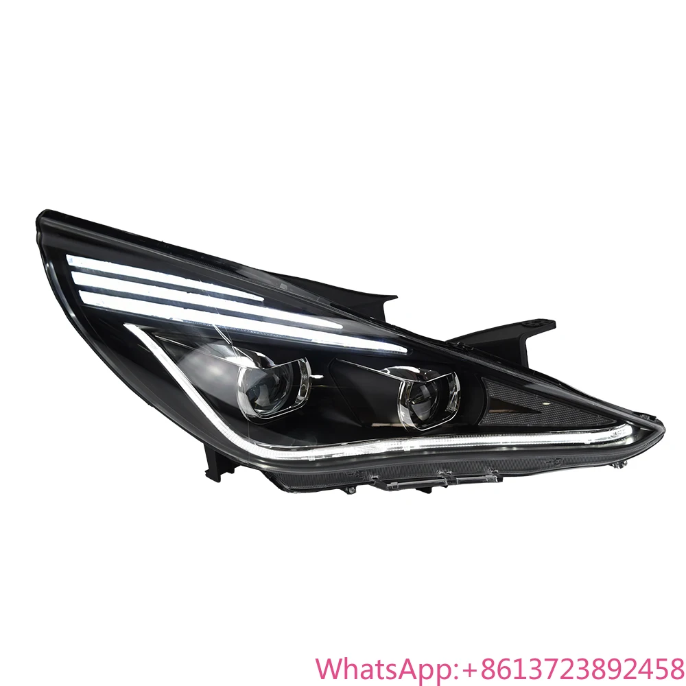 

For Car Front Light for Hyundai Sonata 8 2011-2015 Upgrade LED Auto Headlight Bifocal Lens Assembly Dynamic Turn Signal Accessor