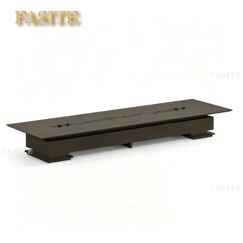 For Large Conference Table Long High End Light Luxury Simple Modern Meeting Room Tables and Chairs Atmospheric Workbench