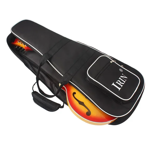 Imagen 2 del producto IRIN-funda de mandolina impermeable para guitarra, bolsa de tela Oxford, correas dobles, mochila de guitarra negra, bolso de mano, accesorios para instrumentos de cuerda