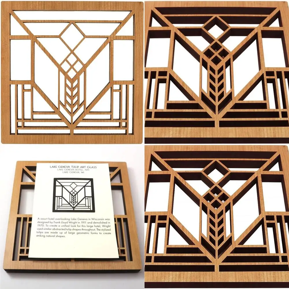 

Деревянная подставка Фрэнка Ллойд в стиле Райтского озера Женева