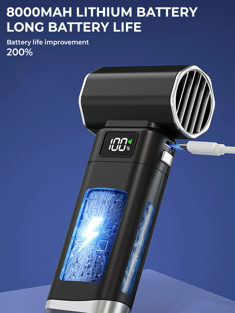 650000RPM Turbofan High Power Jet Fan Brushless Motor Air Vacuum Cleaner Brushless Jet Blower With Power Display For Compu Clean