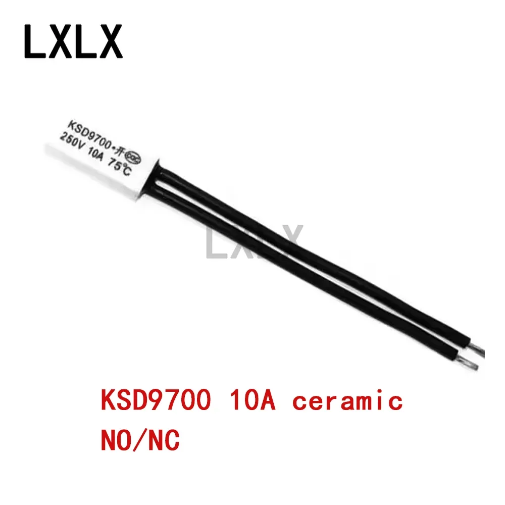 

1PCS KSD9700 Metal Thermistor Temperature Control Switch, 5A for 12V/24V DC Voltage Range and High Precision Temperature Control