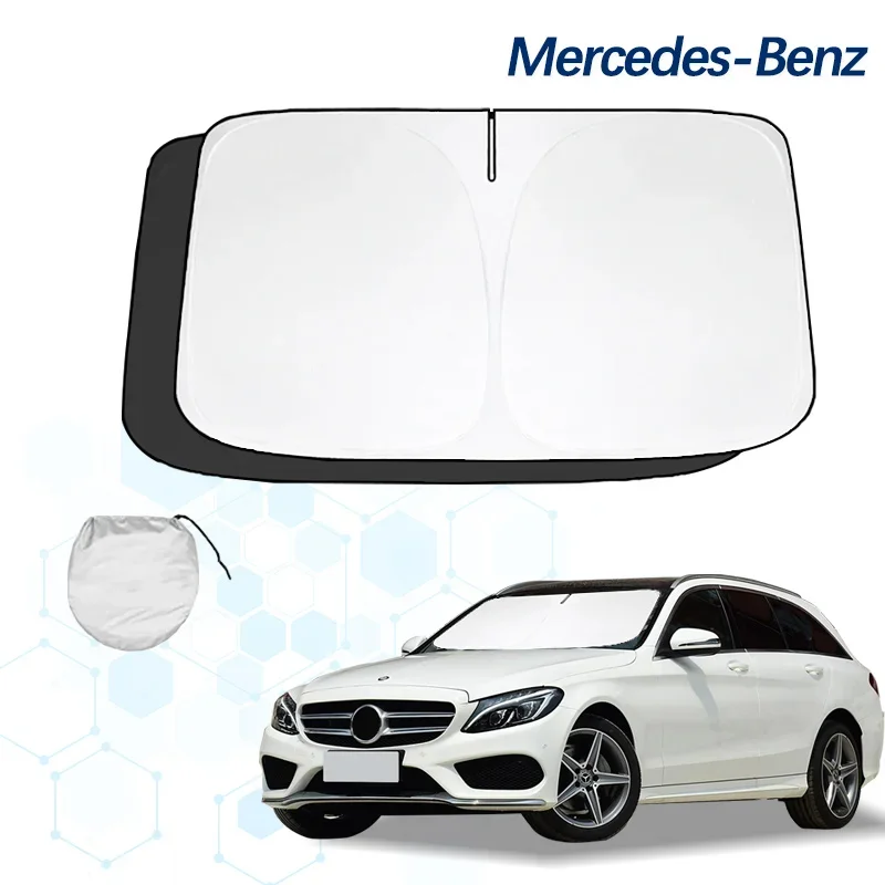 

Car Windshield Sun Shade for Mercedes Benz C Class W205 C250 C300 C400 Reflector Sunshade Offers Protection for Car Interior